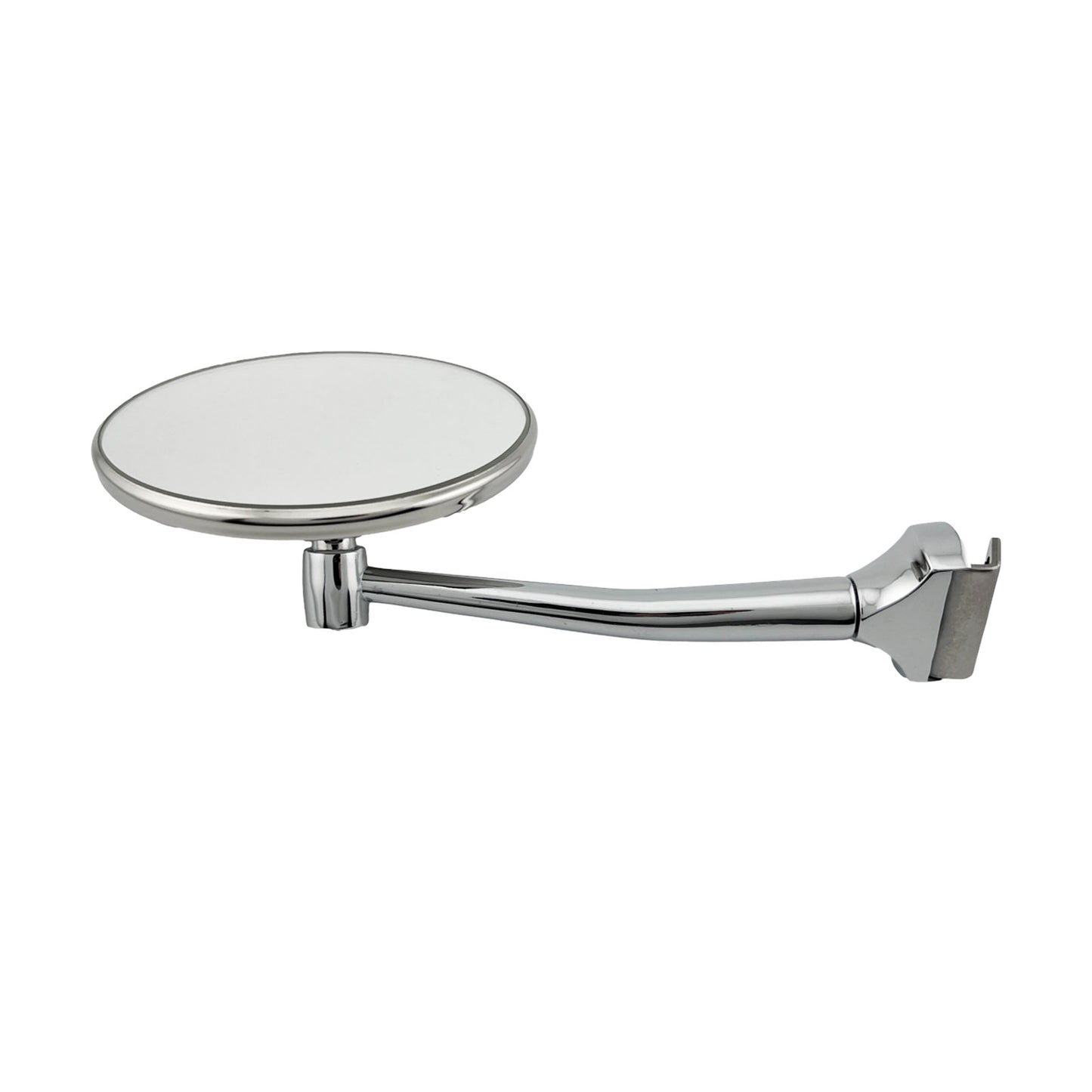 Caretti Peep Mirrors 4" Round Chrome Straight Arm Classic Hot Rod (Single) Street Legal