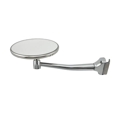 Caretti Peep Mirrors 4" Round Chrome Straight Arm Classic Hot Rod (Single) Street Legal