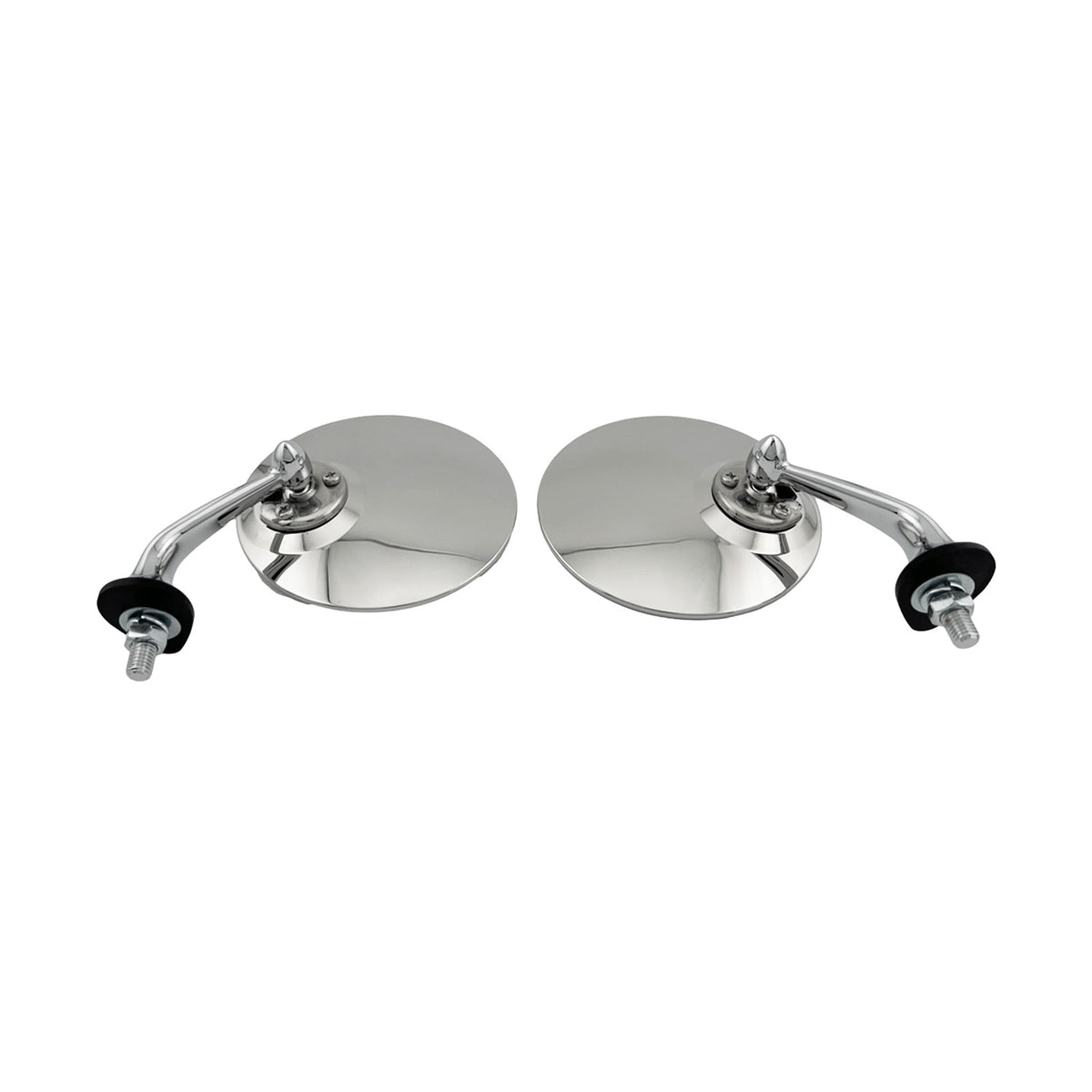 Caretti 4" Fender Wing Mirrors Lucas Style Chrome British Classic, LH + RH Pair