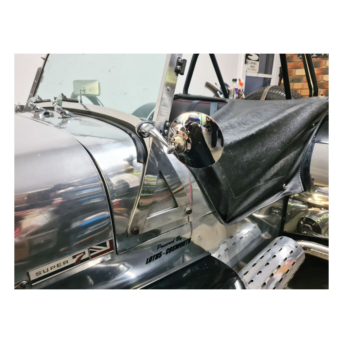 Caretti 4" Fender Wing Mirrors Lucas Style Chrome British Classic, LH + RH Pair