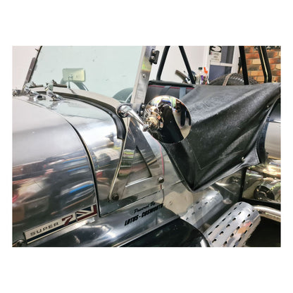 Caretti 4" Fender Wing Mirrors Lucas Style Chrome British Classic, LH + RH Pair