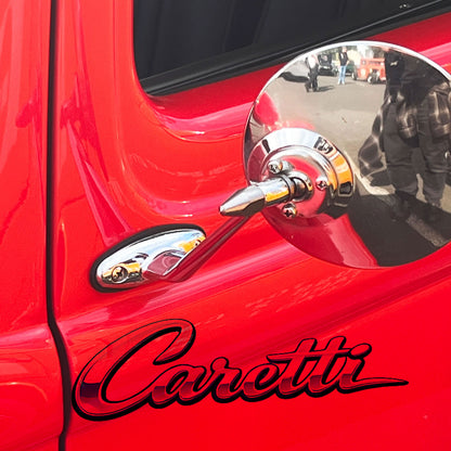 Caretti Chrome Round Wing Mirror Universal Hot Round British Classic Lucas Styling