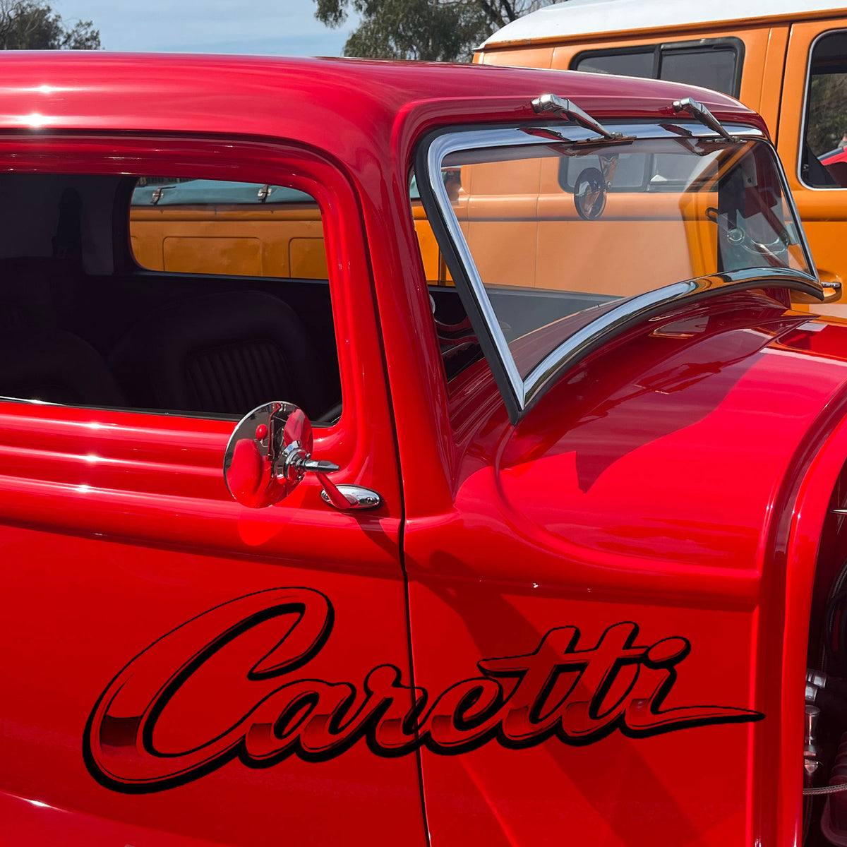 Caretti Chrome Round Wing Mirror Universal Hot Round British Classic Lucas Styling