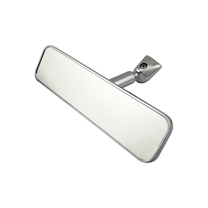 Caretti Slimline Rearview Mirror Chrome Billet Aluminium Rectangular Milled Hot Rod