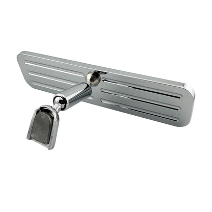 Caretti Slimline Rearview Mirror Chrome Billet Aluminium Rectangular Milled Hot Rod