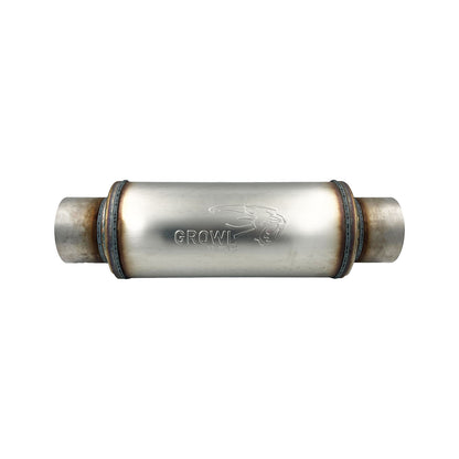 4" Inch Round Performance Muffler 409 Stainless Steel 6" Diameter 14" Long