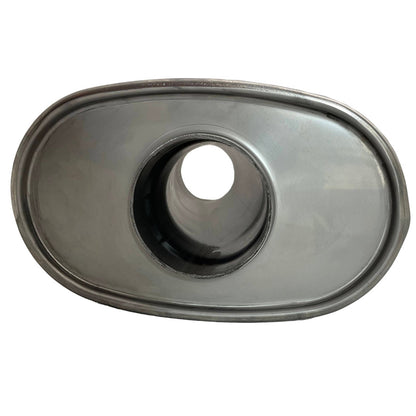 3" Performance Lukey Muffler Offset/Centre - 9" x 5" Oval, 14" Long, 430 SS