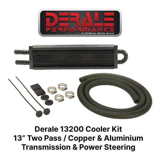 Derale 13200 13" Power Steering & Trans Cooler Kit 2 Pass Series 7000