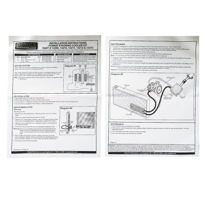 Derale 13200 13" Power Steering & Trans Cooler Kit 2 Pass Series 7000