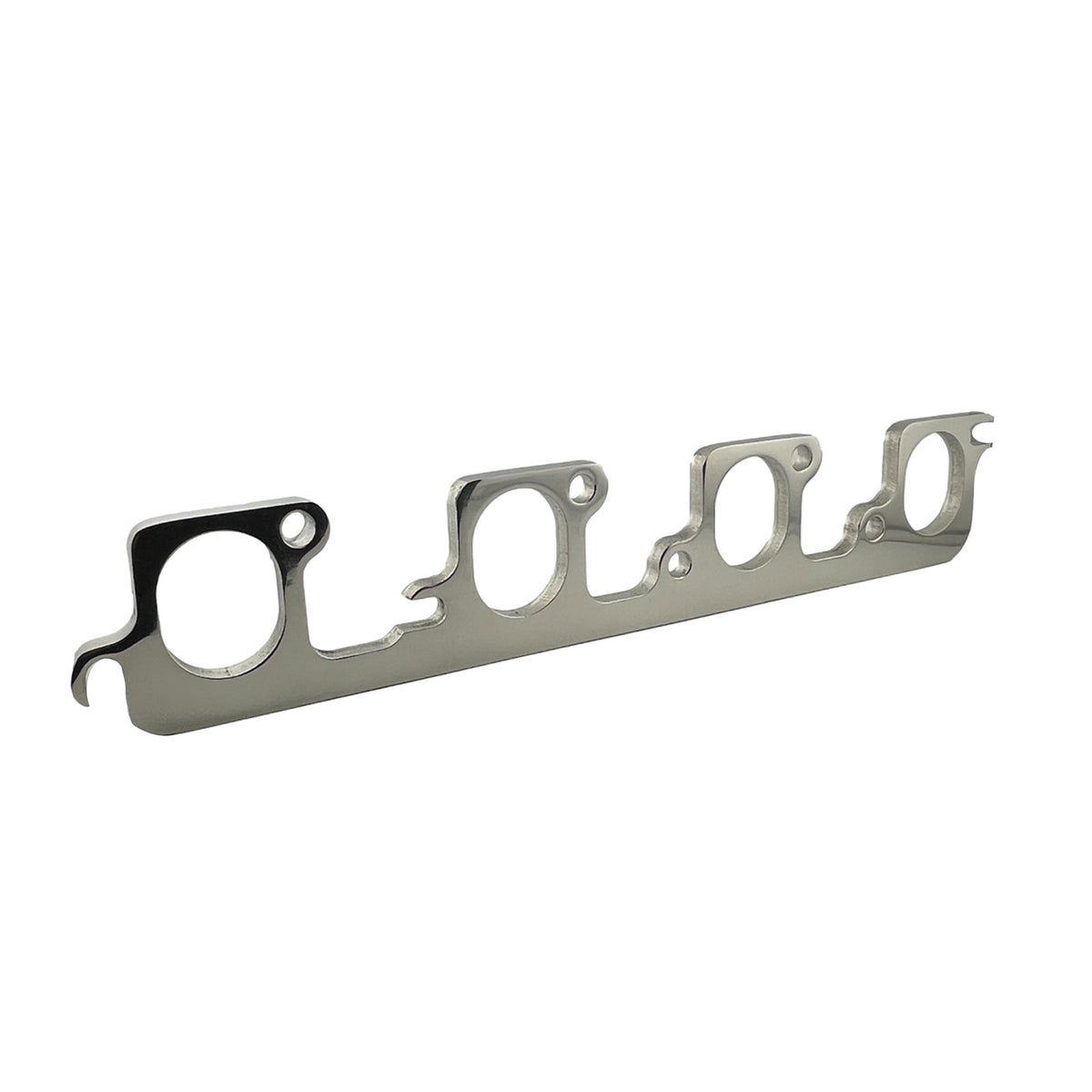 Ford 2V Cleveland 2" Oval Port Header Flange Polished 304 Stainless Steel - Pair