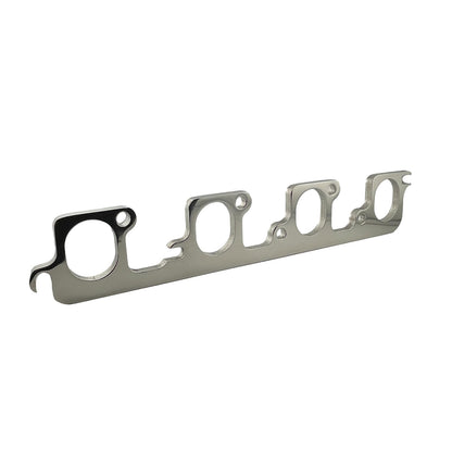 Ford 2V Cleveland 2" Oval Port Header Flange Polished 304 Stainless Steel - Pair