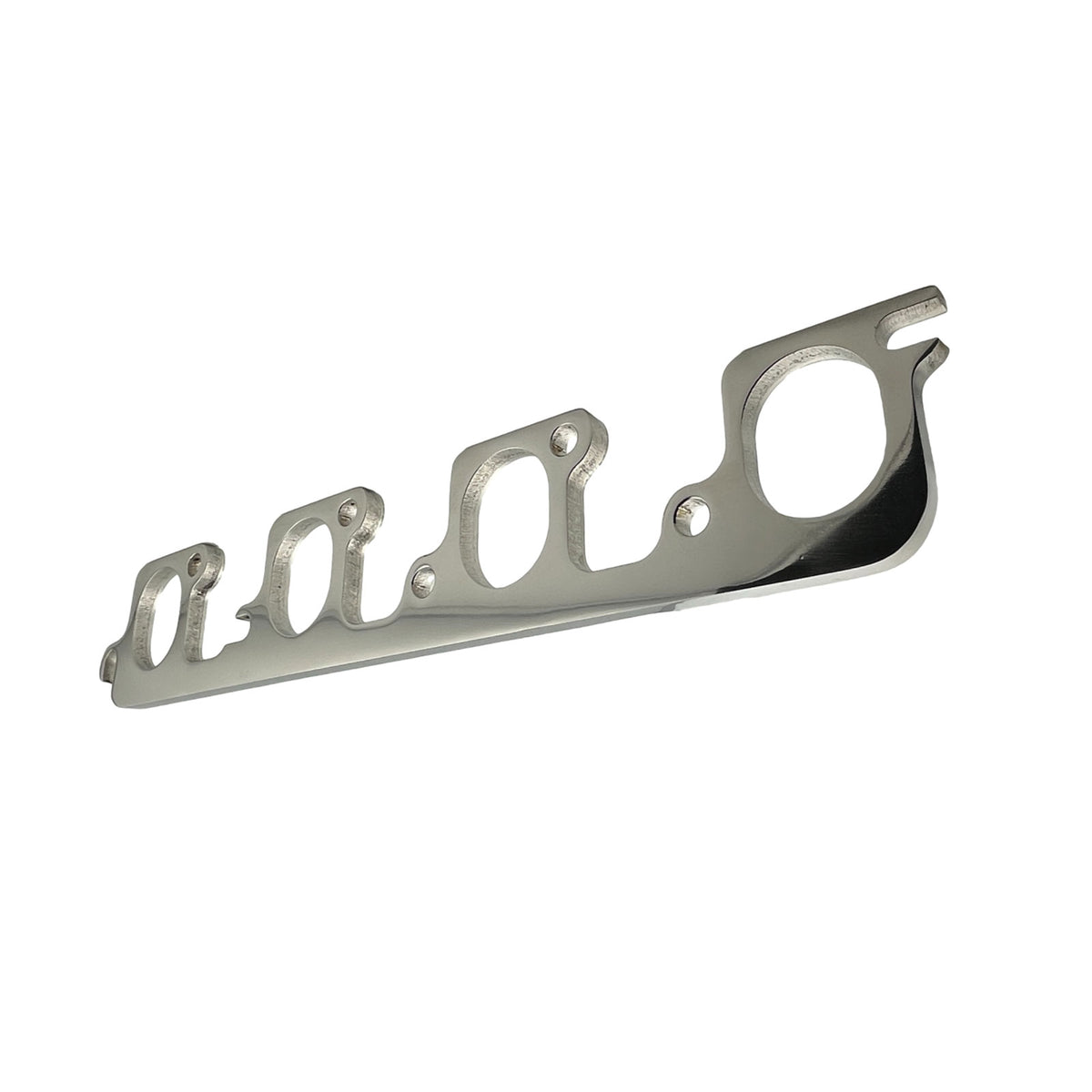 Ford 2V Cleveland 2" Oval Port Header Flange Polished 304 Stainless Steel - Pair
