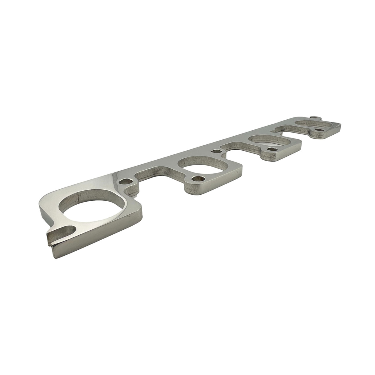Ford 2V Cleveland 2" Oval Port Header Flange Polished 304 Stainless Steel - Pair