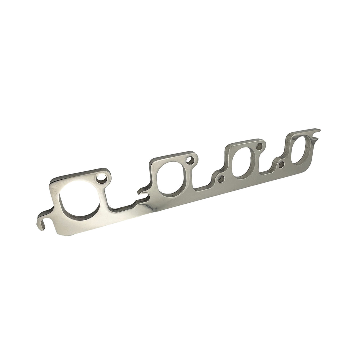 Ford 2V Cleveland 2" Oval Port Header Flange Polished 304 Stainless Steel - Pair