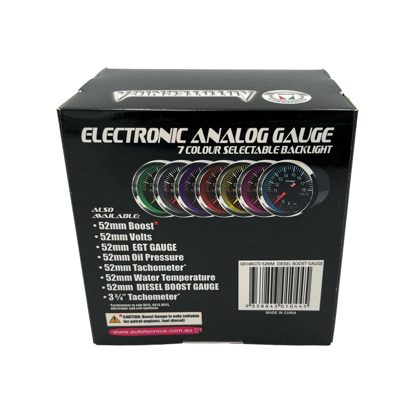 Autotecnica Turbo Diesel 2 Piece Electronic Gauge Kit - EGT Pyrometer & Boost Psi 2" 52mm