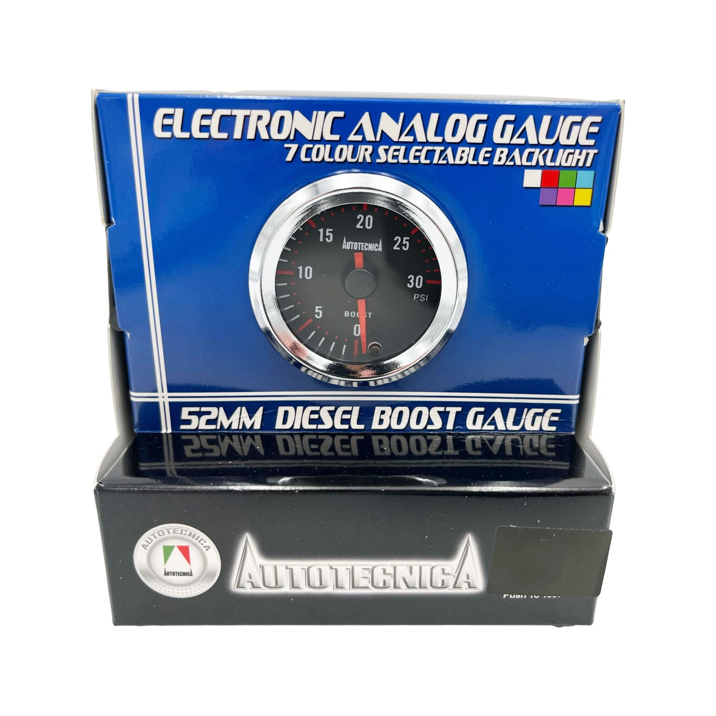 Autotecnica Turbo Diesel 2 Piece Electronic Gauge Kit - EGT Pyrometer & Boost Psi 2" 52mm