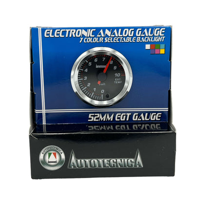Autotecnica Turbo Diesel 2 Piece Electronic Gauge Kit - EGT Pyrometer & Boost Psi 2" 52mm