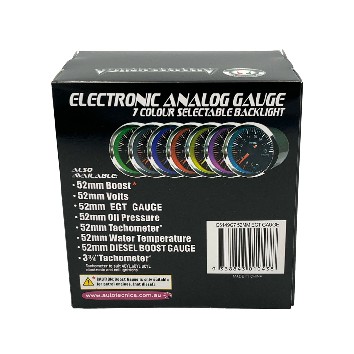 Autotecnica Turbo Diesel 2 Piece Electronic Gauge Kit - EGT Pyrometer & Boost Psi 2" 52mm