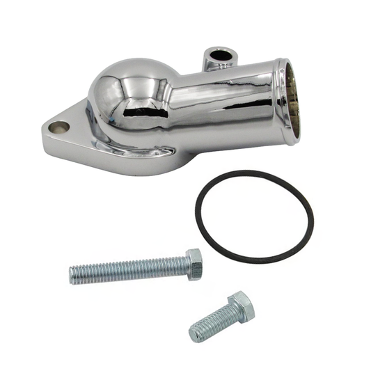 GASO Thermostat Housing Late SBC BBC Chrome Die-cast 1966–1975 Chevrolet V8