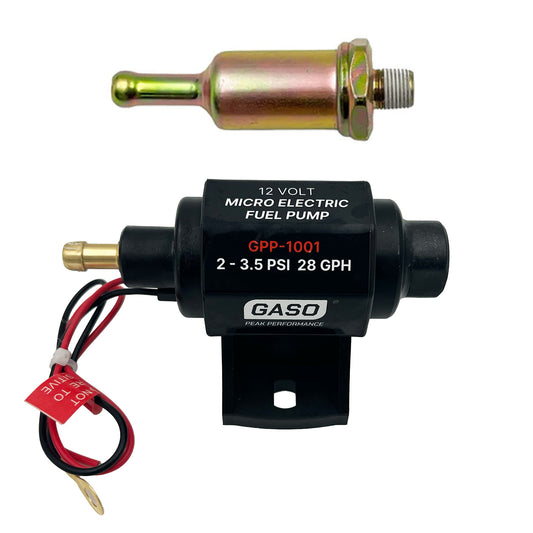 GASO Solid-State Micro Electric Fuel Pump 2-4 PSI 28 GPH Carburettor Use