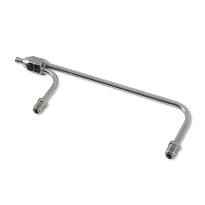 GASO Chrome Fuel Line Dual Inlet For 8-21/32" Inch Centres Holley 4BBL Carbs