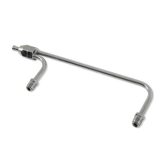 GASO Chrome Fuel Line Dual Inlet For 8-21/32" Inch Centres Holley 4BBL Carbs