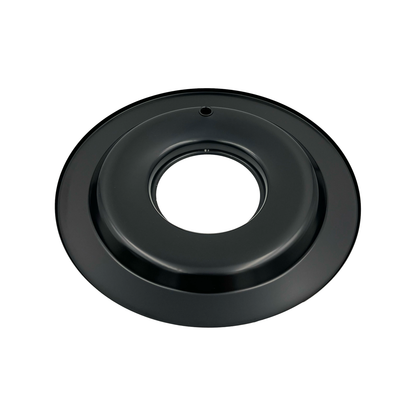 14" x 3" Round Air Cleaner Full Finned Black Cast Aluminium 5-1/8" Neck w Flat Base