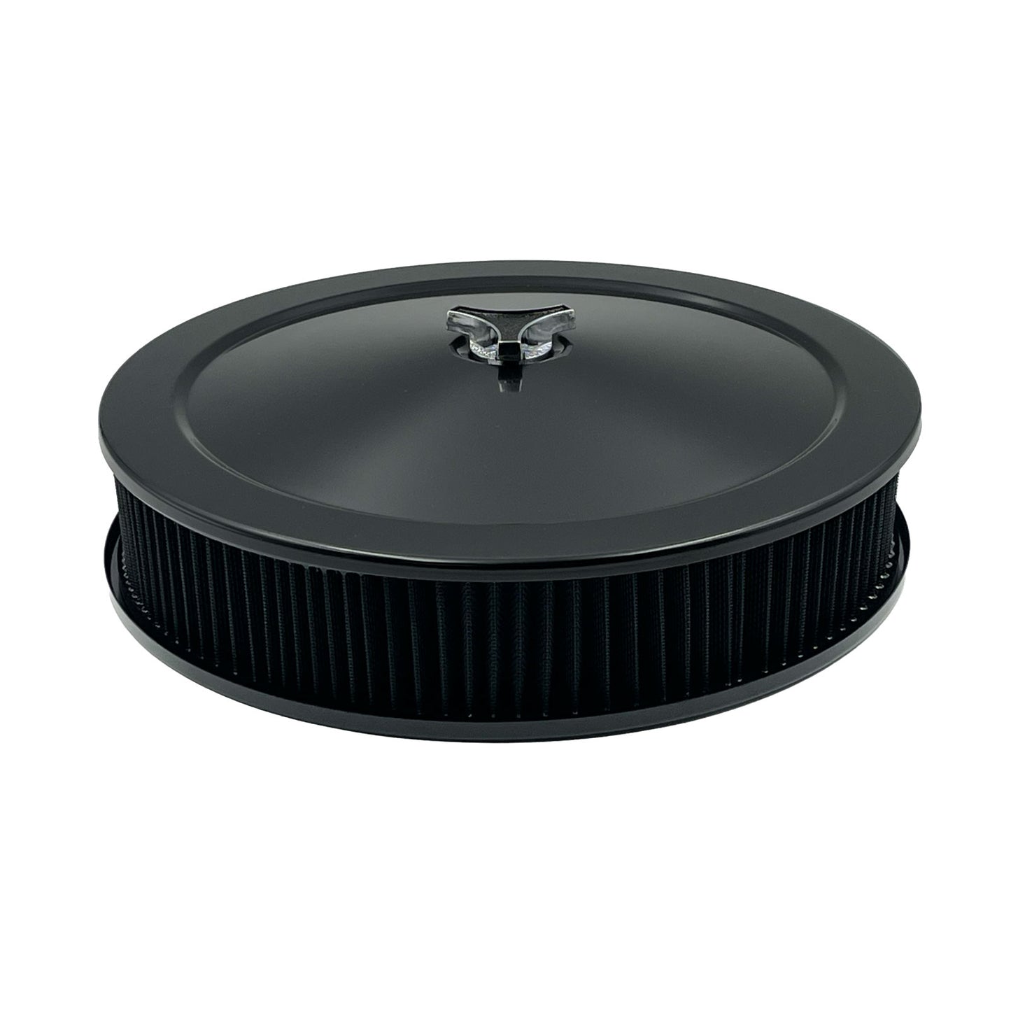 GASO 14" x 3" Black Air Cleaner & Washable Black Gauze Filter 5-1/8" Holley Rochester Edelbrock