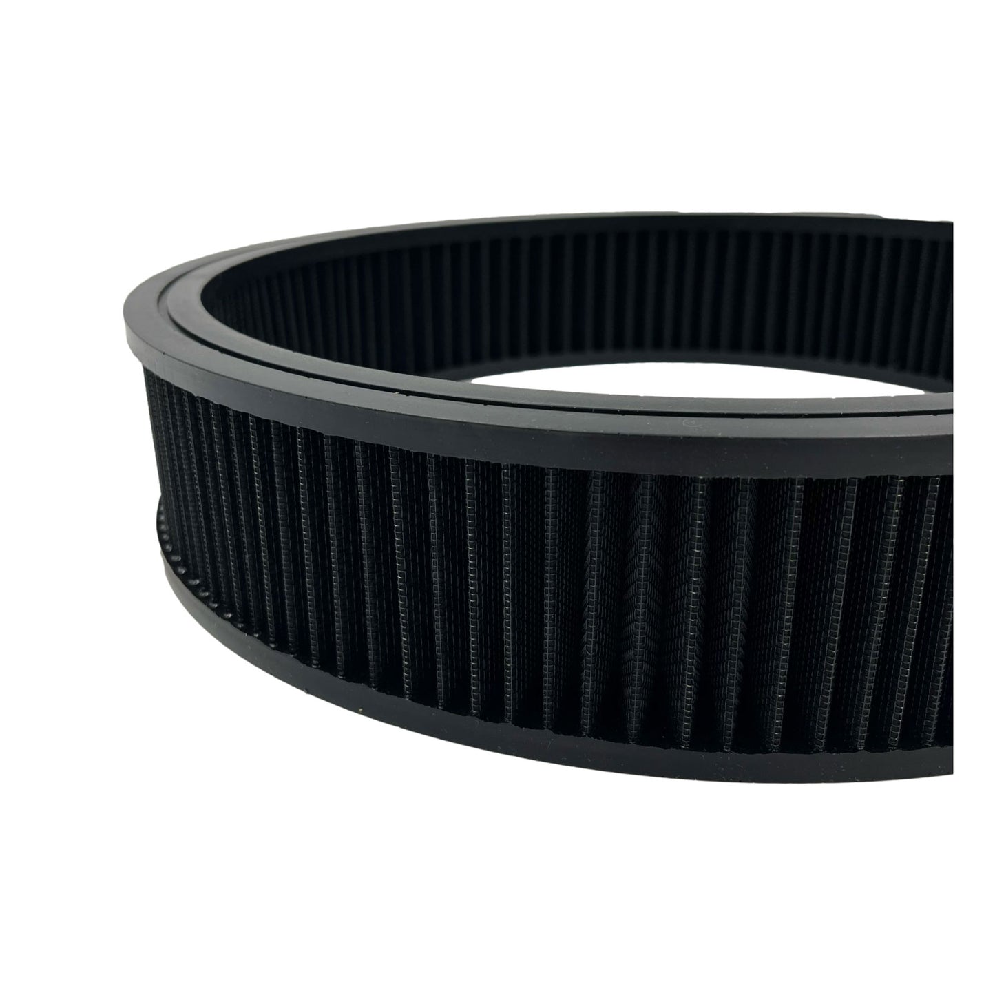 14" X 3" Round Air Filter Element Extreme Flow Washable Cotton Gauze Black