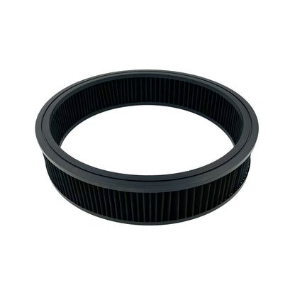 14" X 3" Round Air Filter Element Extreme Flow Washable Cotton Gauze Black