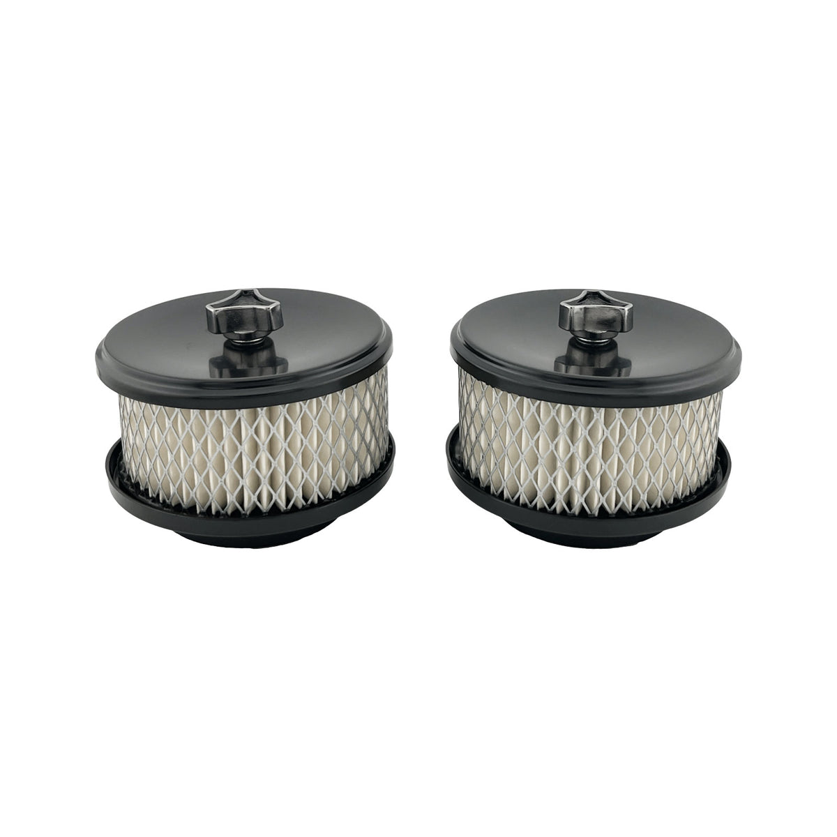 Twin Stromberg 4" x 2" Black Air Cleaners Carb 2-5/16" 2-5/8" Neck
