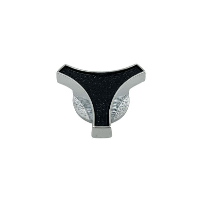 Large El Toro Air Cleaner Wing Nut - Chrome with Black Inlay