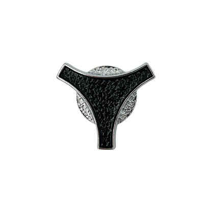 Large El Toro Air Cleaner Wing Nut - Chrome with Black Inlay