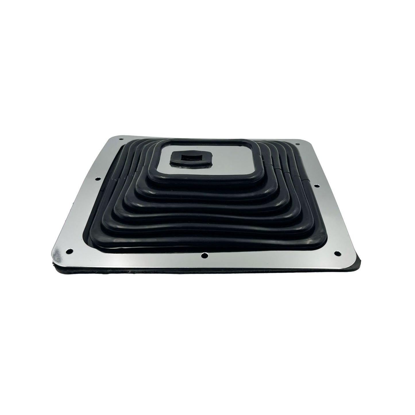 GASO Universal Rubber Gear Shifter Boot Cover 200 x 230mm Chrome Plate