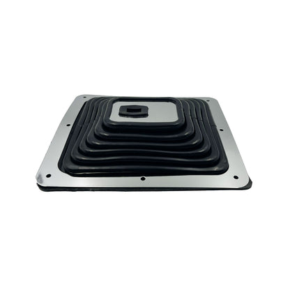 GASO Universal Rubber Gear Shifter Boot Cover 200 x 230mm Chrome Plate