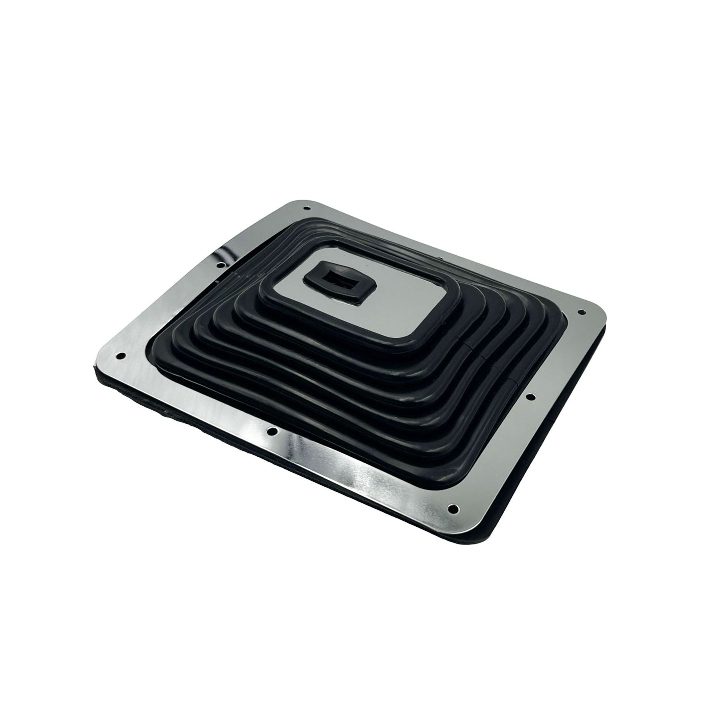 GASO Universal Rubber Gear Shifter Boot Cover 200 x 230mm Chrome Plate