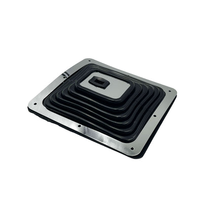GASO Universal Rubber Gear Shifter Boot Cover 200 x 230mm Chrome Plate