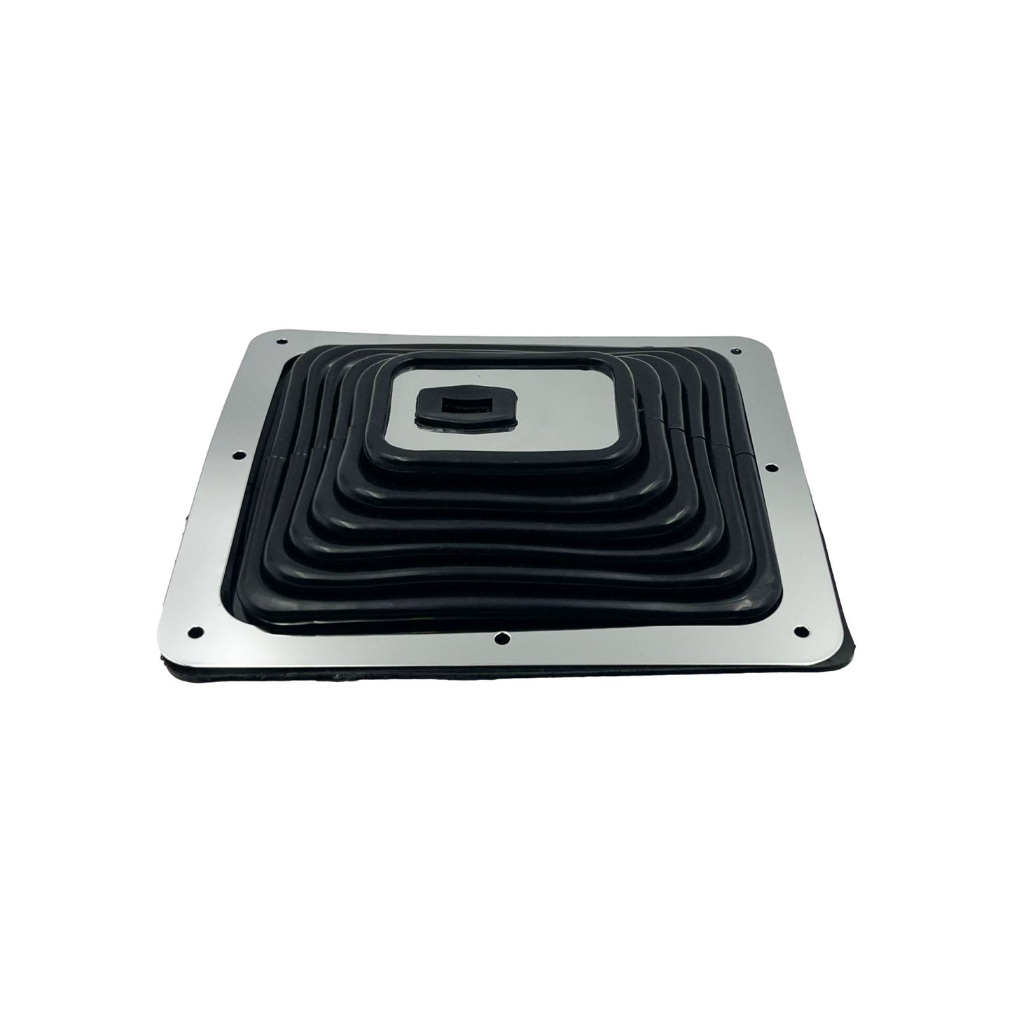 GASO Universal Rubber Gear Shifter Boot Cover 200 x 230mm Chrome Plate