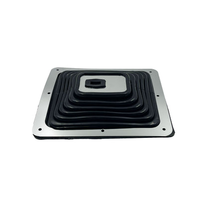 GASO Universal Rubber Gear Shifter Boot Cover 200 x 230mm Chrome Plate