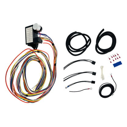 Universal 12 Circuit Wiring Harness 12V Hot Rod Car Restoration