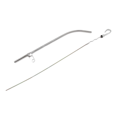 GASO Chrome Engine Oil Dipstick & Tube Small Block Chev 1980-1985 Late SBC