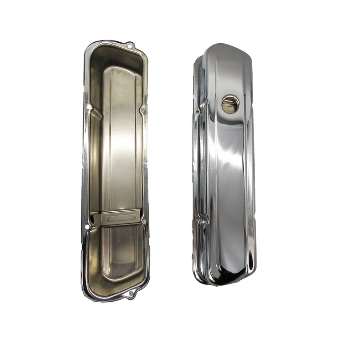 GASO Chrome Valve Covers Holden V8 253 308 Plain Smooth