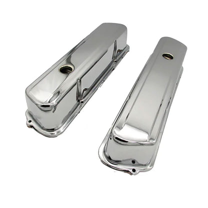 GASO Chrome Valve Covers Holden V8 253 308 Plain Smooth