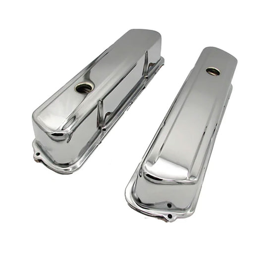 GASO Chrome Valve Covers Holden V8 253 308 Plain Smooth