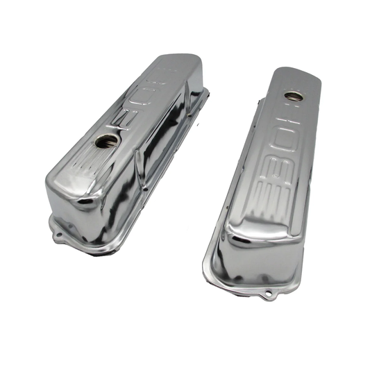 GASO Chrome Valve Covers with Holden 308 Emblem (Tall Rocker Covers)