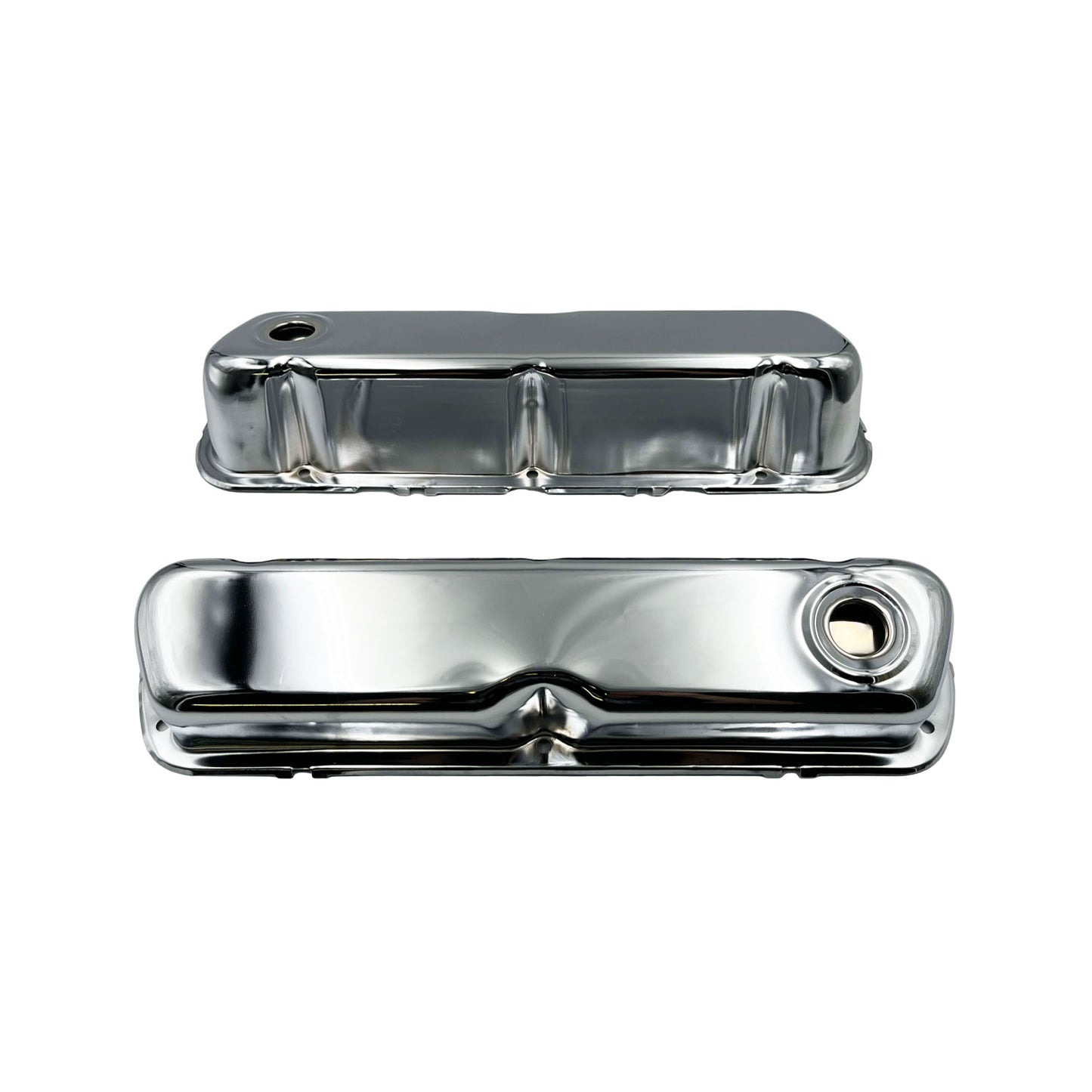 Chrome Valve Covers Ford Windsor V8 260 289 302 351 Baffled OEM Height