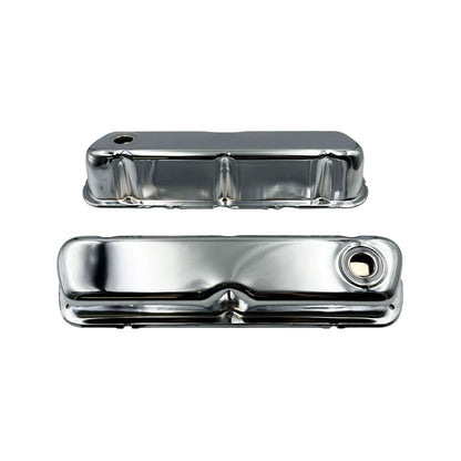 Chrome Valve Covers Ford Windsor V8 260 289 302 351 Baffled OEM Height