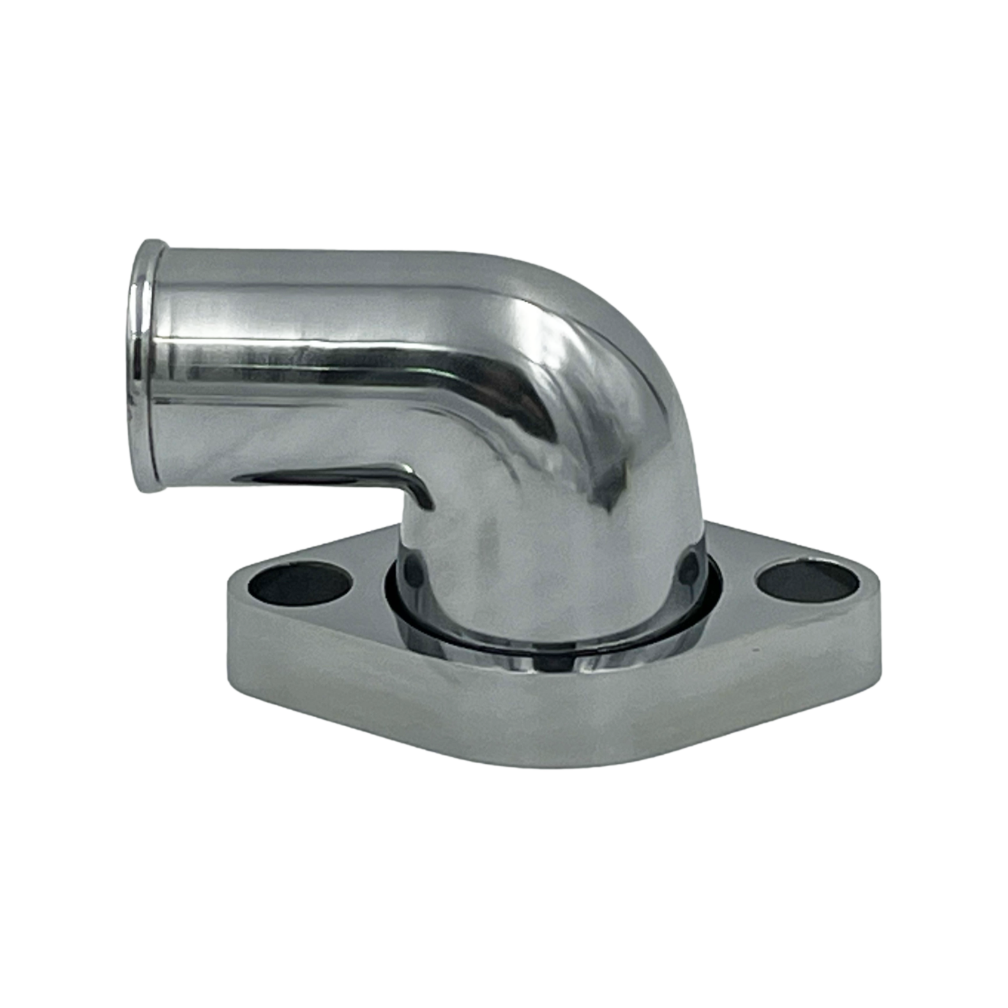 SBC BBC Thermostat Housing Polished Aluminium 90 Degree Swivel Neck