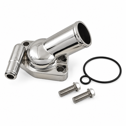 GASO Holden V8 253-308 Chrome Thermostat Housing Single Outlet H Series, Torana