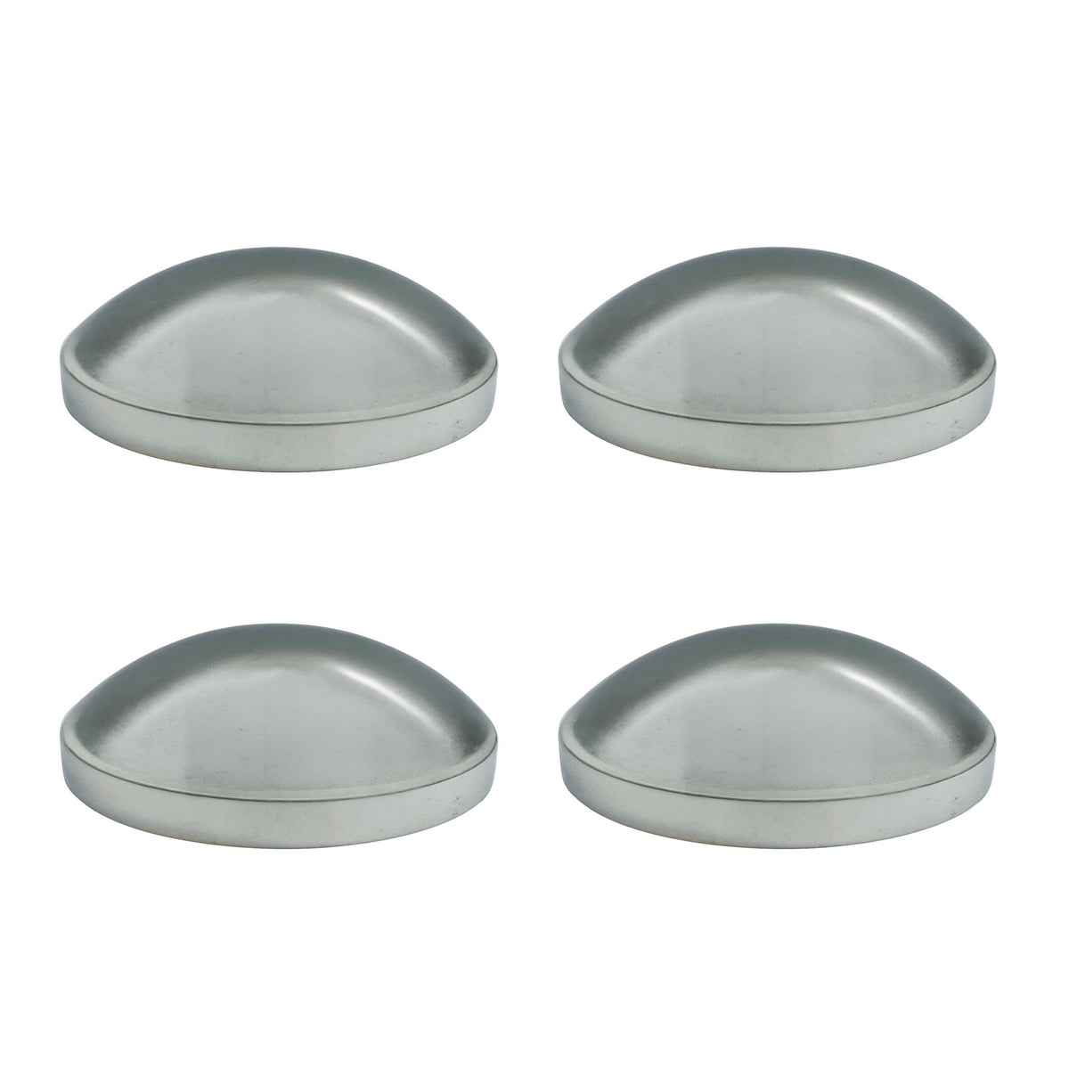 Triple Chrome-Plated Steel Baby Moon Hub Caps, 10-1/8" ID, Complete Set of 4
